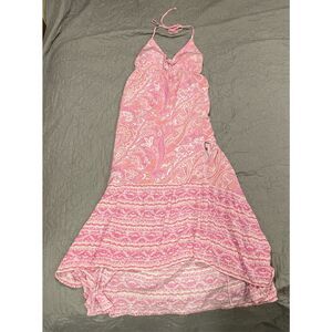 Hollister Pink Paisley Print Small Halter Y2K Style New